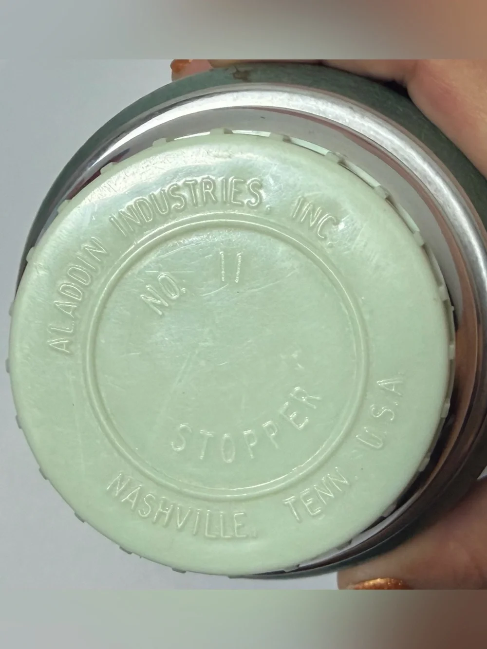 Vintage Aladdin Stanley Thermos A-944C 32oz Classic Hammered Green Finish No Cup